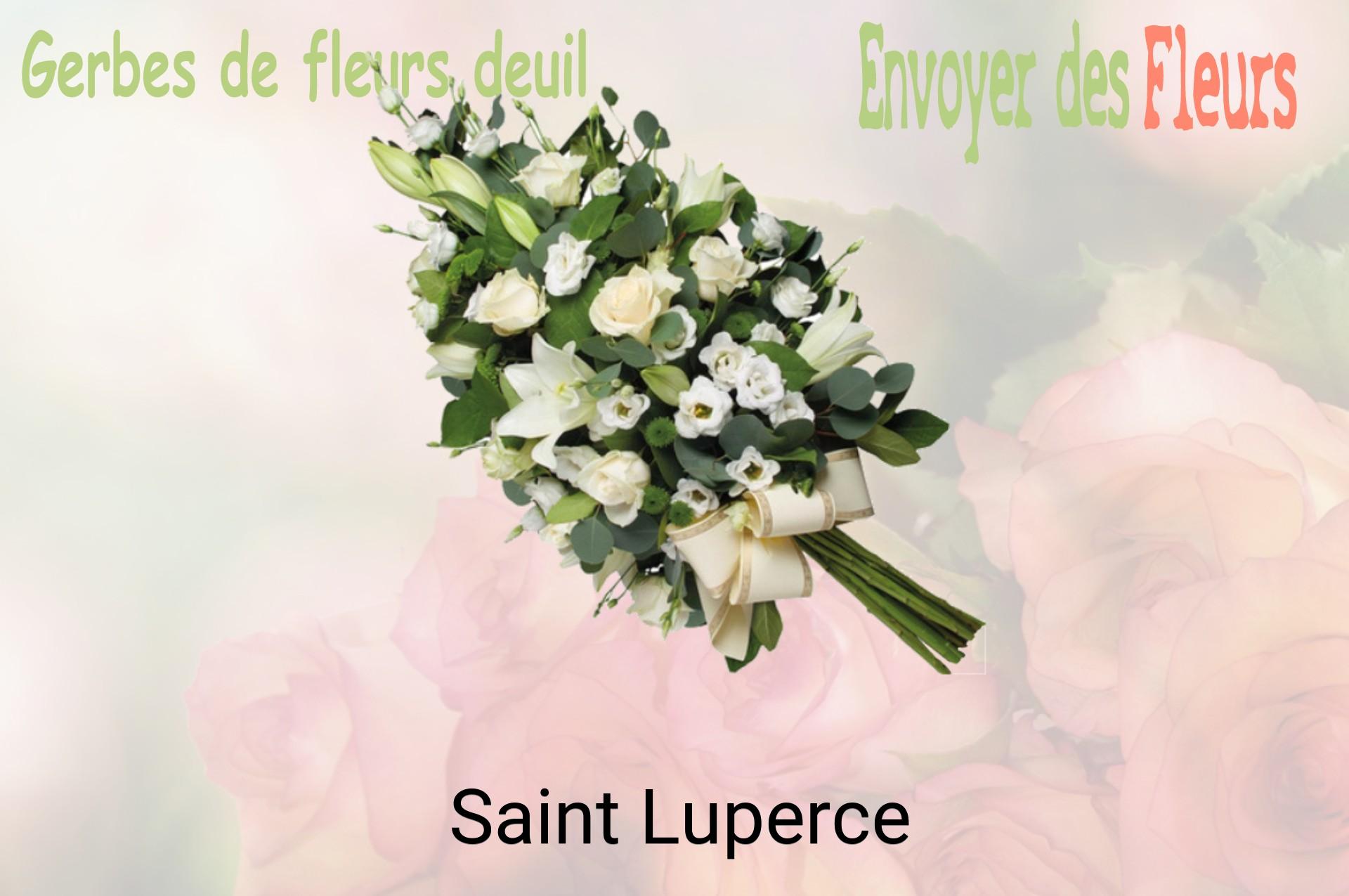 Gerbe de fleurs de deuil livrée à Saint-Luperce